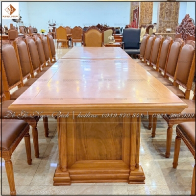 Bộ bàn họp gỗ gõ đỏ 16 ghế
