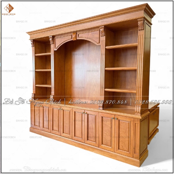 Tủ Tài Liệu 310cm Gỗ Tự Nhiên