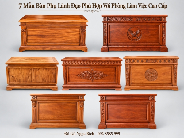 7 Mẫu Bàn Phụ Lãnh Đạo Phù Hợp Với Phòng Làm Việc Cao Cấp