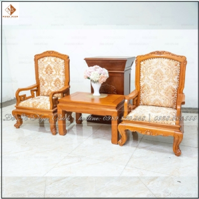 Bàn Ghế Đôi Khánh Tiết Gỗ Gõ Đỏ