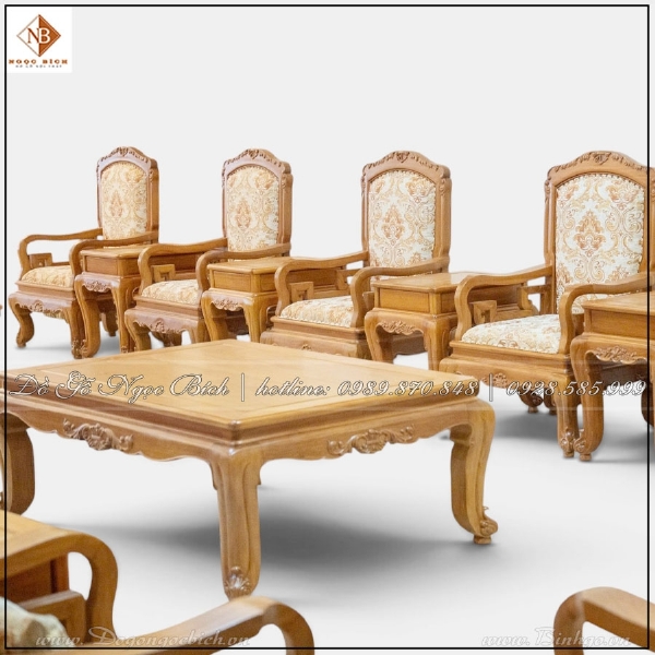 Bàn Ghế Phòng Khánh Tiết Gỗ Gõ Đỏ Tạo Điểm Nhấn Cho Không Gian Tiếp Đón