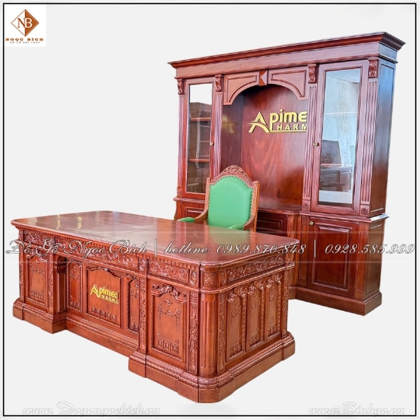 Bàn Ghế Tủ Phòng Chủ Tịch Phong Cách Cổ Điển Châu Âu
