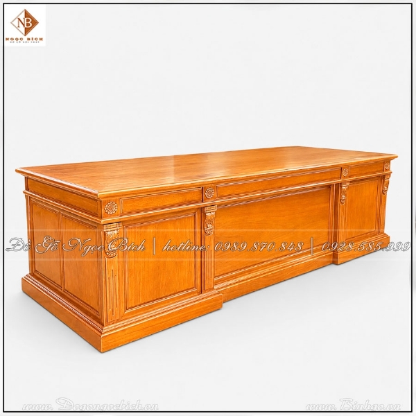 Bàn Làm Việc Chủ Tịch Mẫu Tân Cổ Điển Dài 297cm