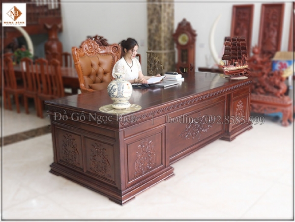 Bảng Giá Bàn Làm Việc Gỗ Tự Nhiên kích thước 2m60