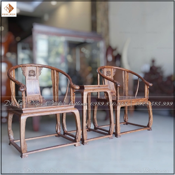 Bộ 3 món Minh Đế chất liệu gỗ sưa 
