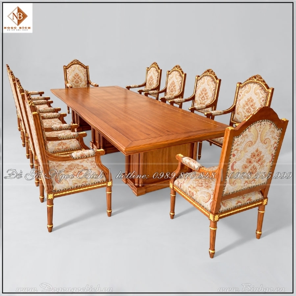 Bộ Bàn Ghế Họp Gỗ Tự Nhiên Sang Trọng