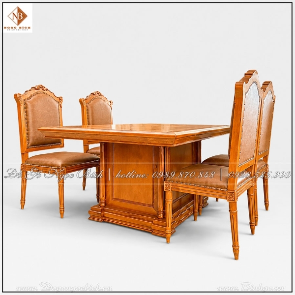 Bộ Bàn Họp 4 ghế Gỗ Gõ Đỏ Sang Trọng