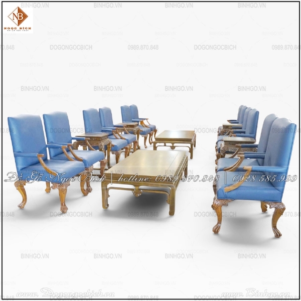 Bộ Bàn Họp Tiếp Khách Gỗ Tự Nhiên Sang Trọng Chuẩn Lãnh Đạo