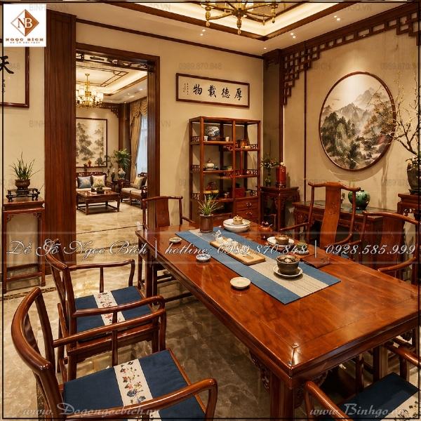 Bộ bàn ghế uống trà phù hợp phong thủy