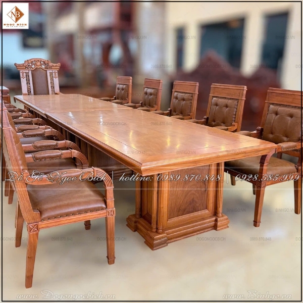 Bộ bàn họp 10 ghế phòng Lãnh Đạo