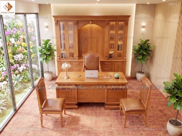 Địa chỉ mua bàn Giám Đốc gỗ Gõ Đỏ uy tín ở Hà Nội 