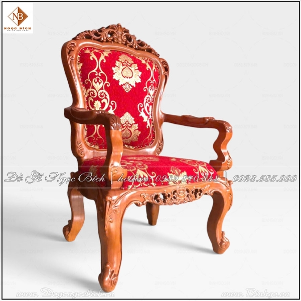 Ghế Louis Gỗ Gõ Đỏ Hiện Đại