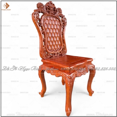Ghế Ăn Chạm Khắc Hoa Văn Gỗ Gõ Đỏ