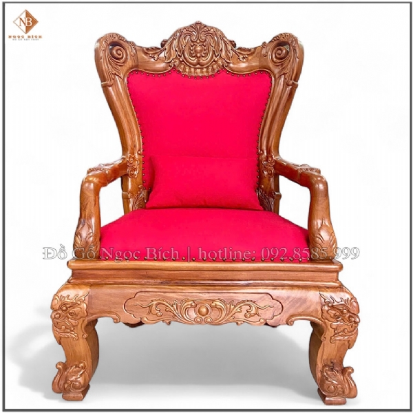 Ghế làm việc phòng Chủ Tịch bọc vải đỏ cao cấp
