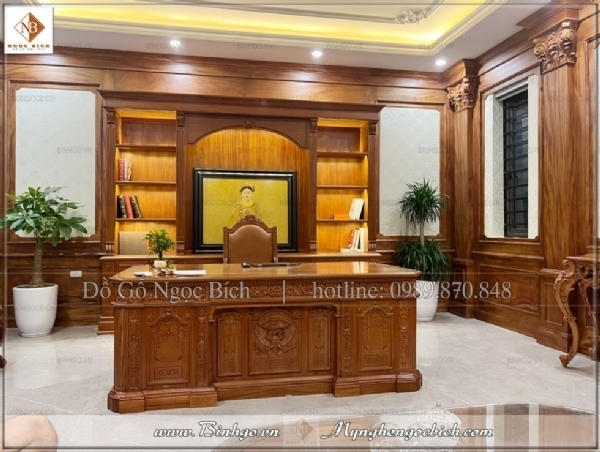 Làm thế nào để tạo không gian làm việc thoải mái và  đẳng cấp với bàn giám đốc gỗ tự nhiên
