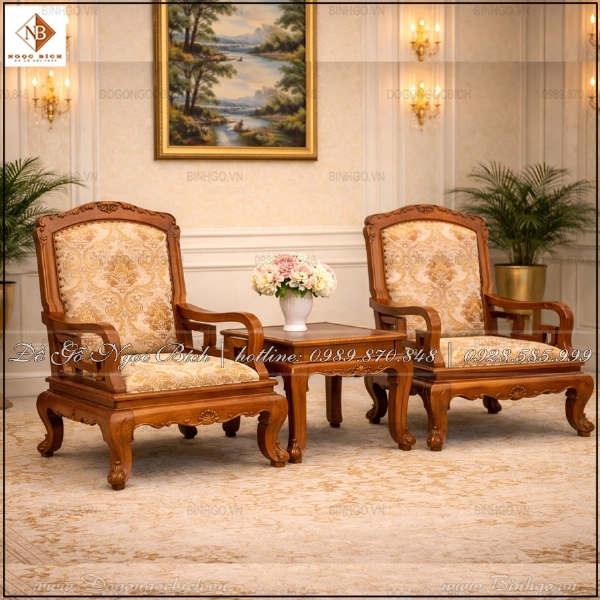 Mẫu Bàn Ghế Tiếp Khách Gỗ Tự Nhiên Sang Trọng Cho Văn Phòng Giám Đốc