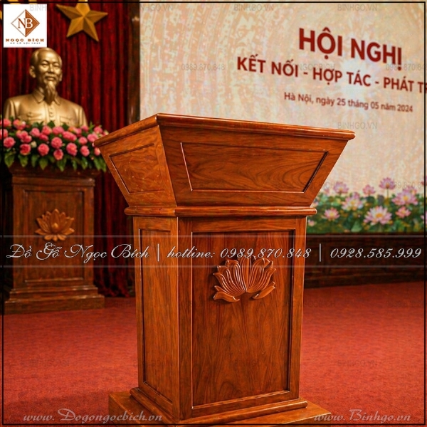 Mẫu Bục Phát Biểu Gỗ Tự Nhiên Đẹp