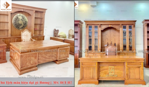 Nên chọn mẫu bàn giám đốc gỗ Gõ Đỏ hay gỗ Hương cho phòng làm việc sang trọng?