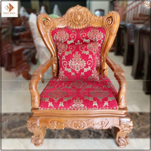 Ghế chủ tọa chất liệu gỗ tự nhiên LD23