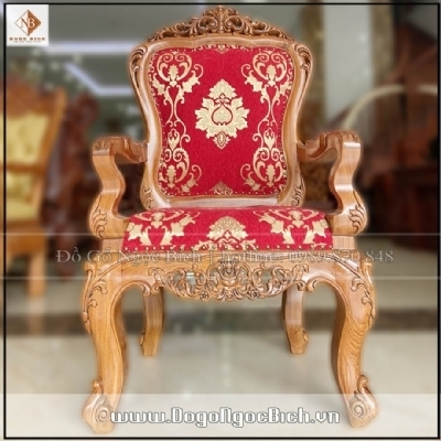 Ghế làm việc gỗ tự nhiên đẹp mẫu Louis