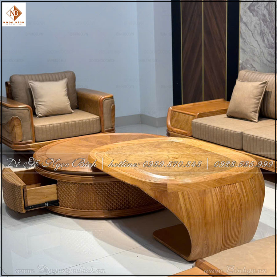 Bộ Sofa Gỗ Gõ Đỏ Đẳng Cấp 5 Sao