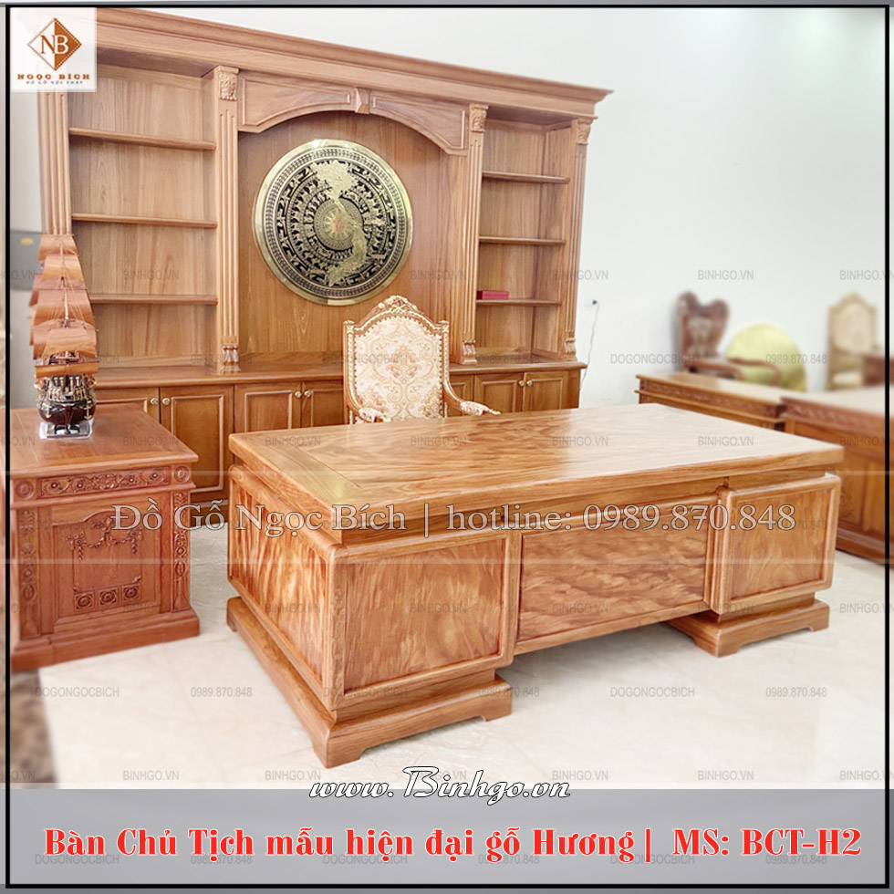 Bàn làm việc gỗ hương