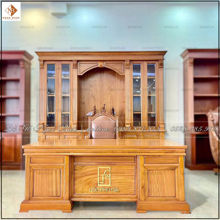 Bàn làm việc gỗ gõ 