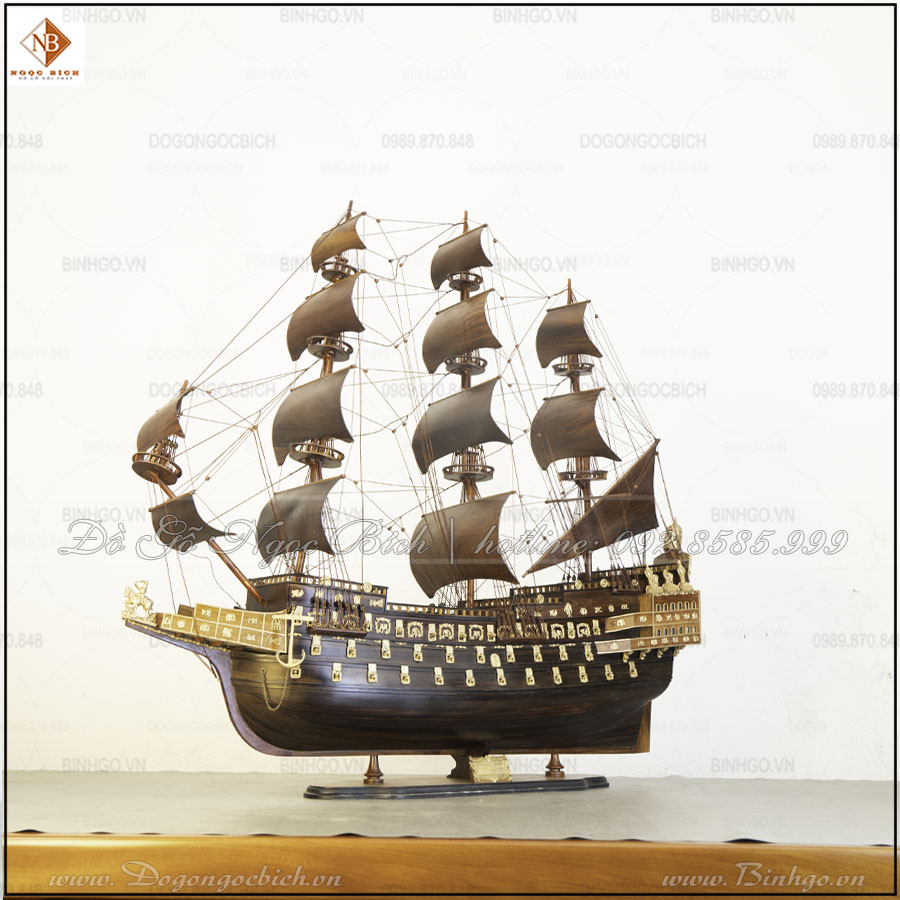 Mô hình thuyền gỗ quý - Gỗ cẩm