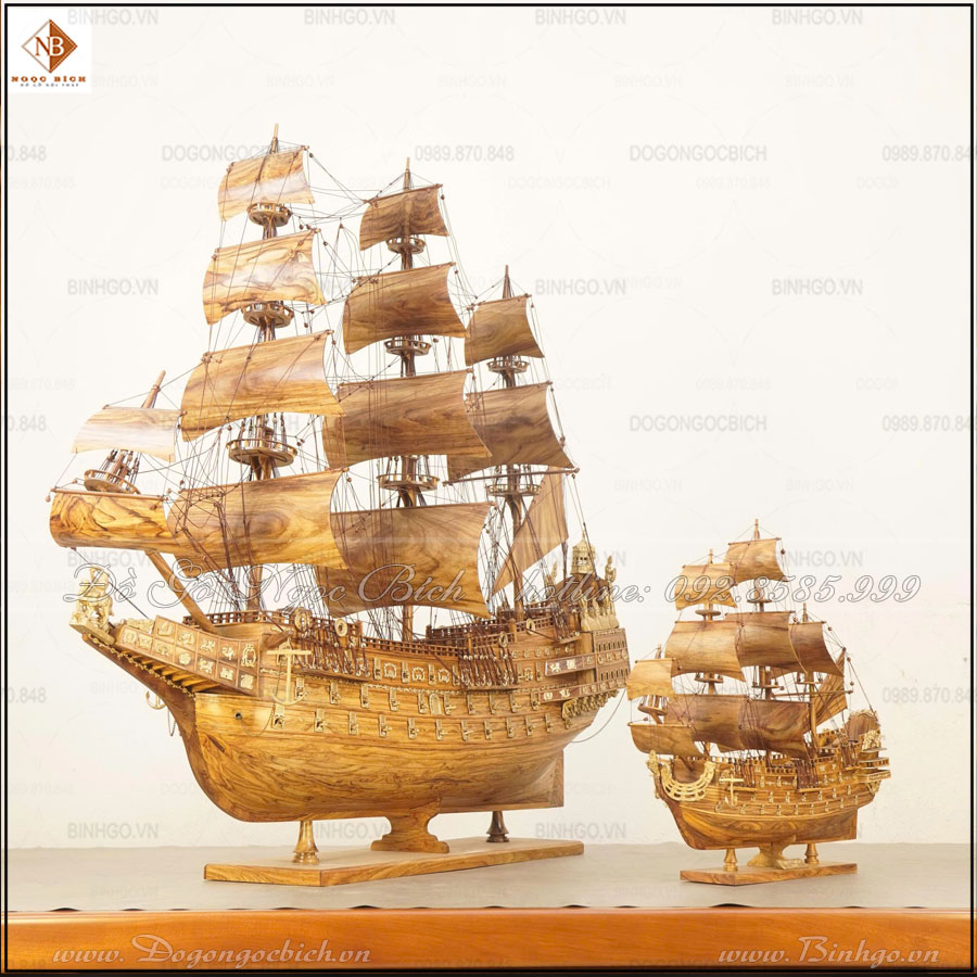 Mô hình thuyền gỗ quý - Gỗ Sưa đỏ